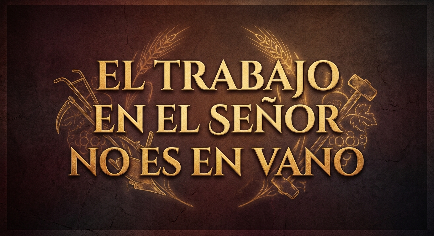 EL TRABAJO EN EL SEÑOR NO ES EN VANO